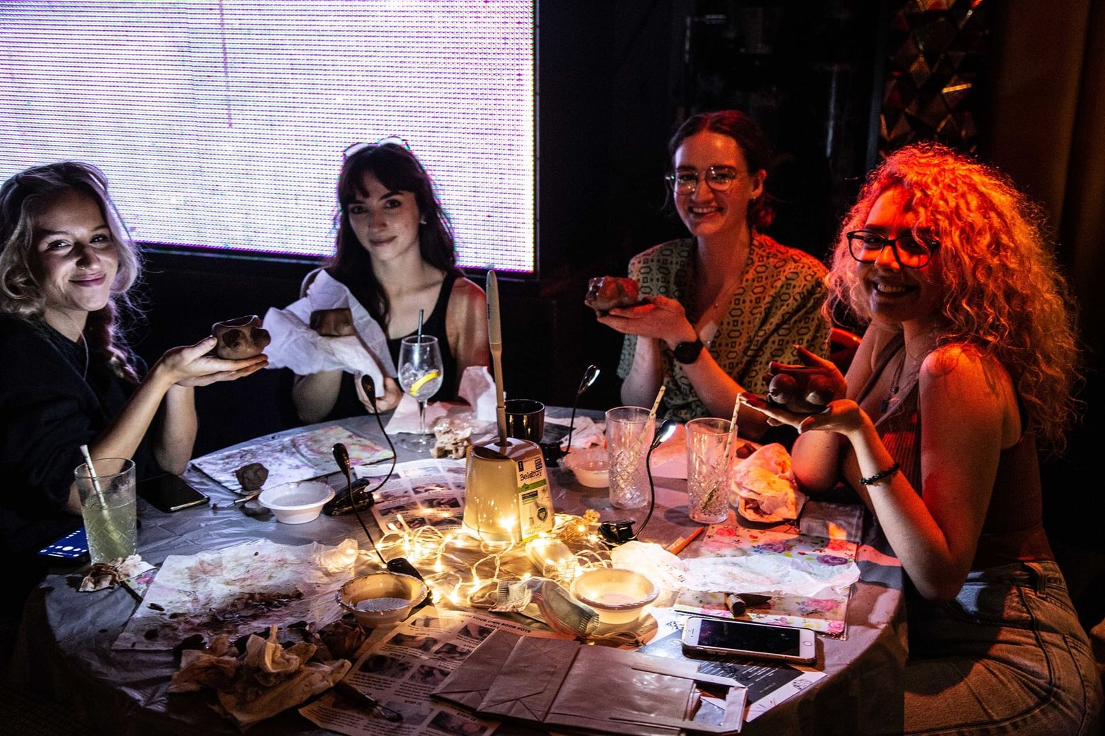 Pottery and prosecco event