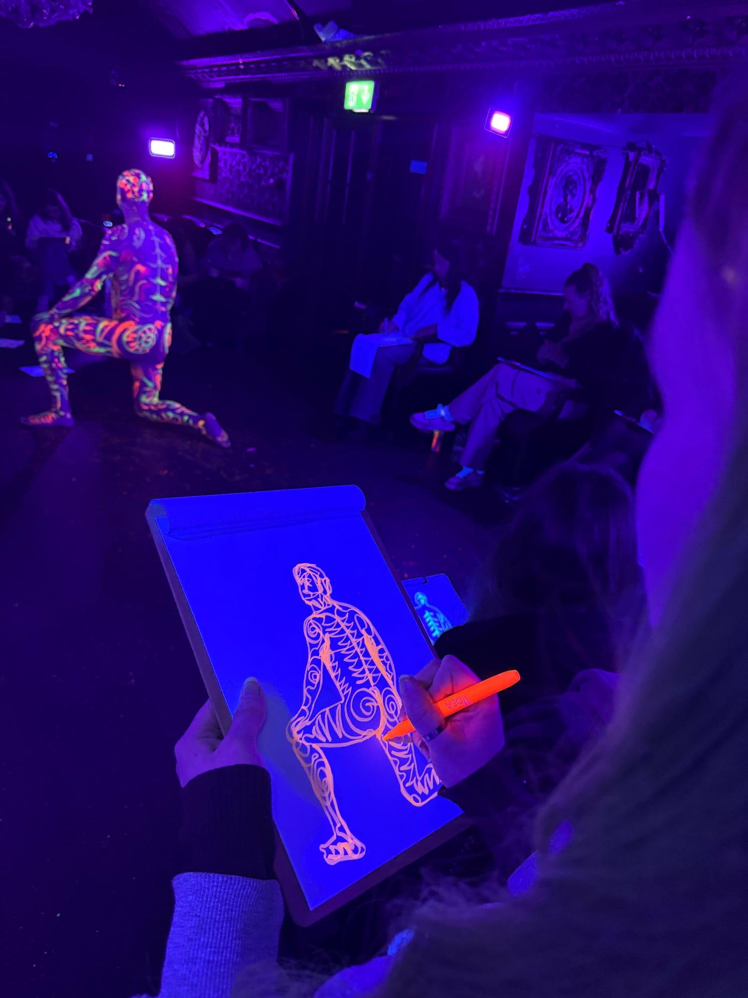 Neon life drawing 1