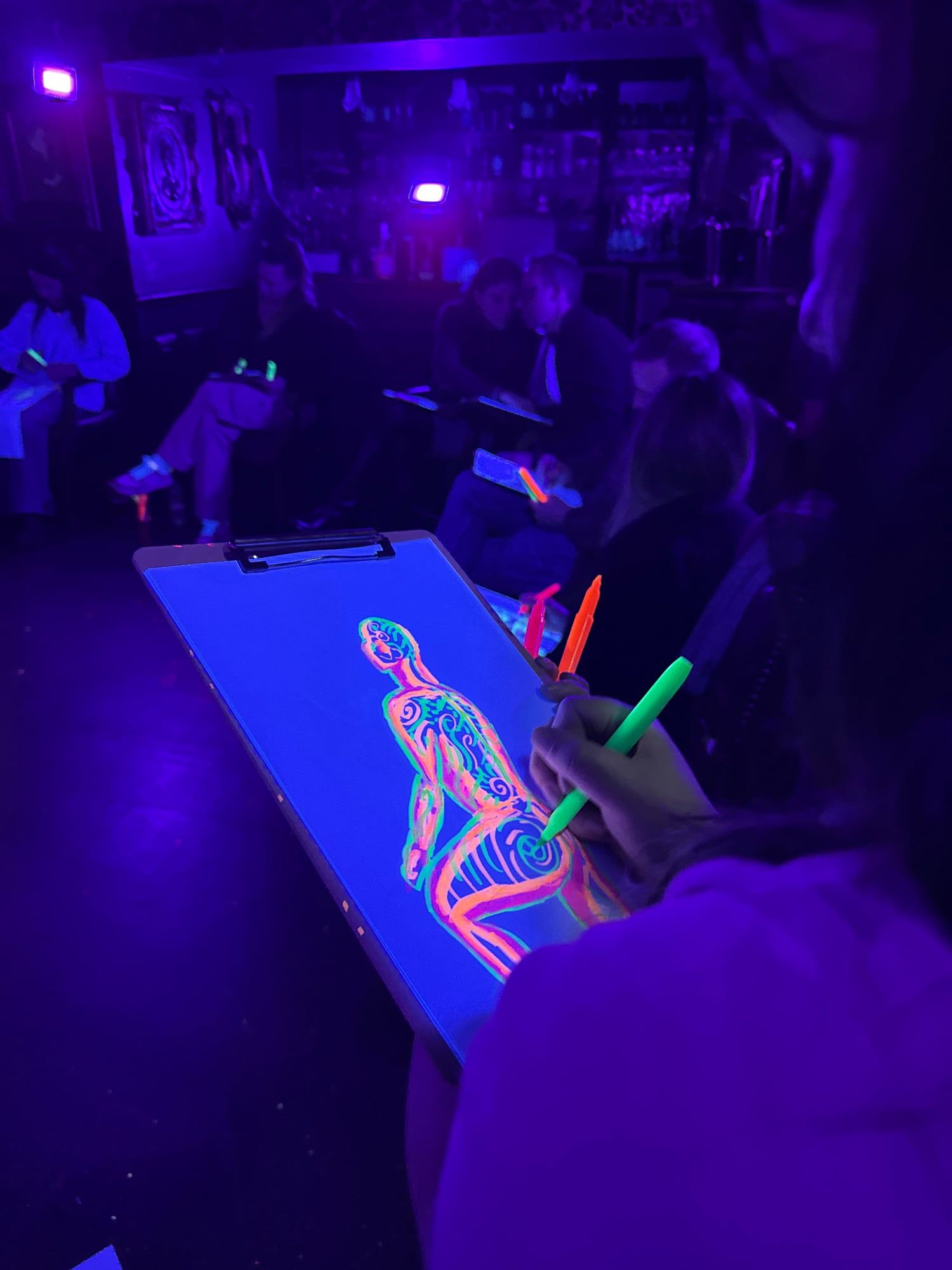 Neon life drawing 2